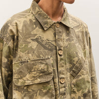 Brain Dead Twill Military Shirt Jacket, Leaf Camo