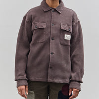 Brain Dead Waffle Button Front Shirt, Chocolate