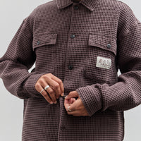 Brain Dead Waffle Button Front Shirt, Chocolate