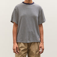Brain Dead X Brooks Brothers Loose Knit Striped T-Shirt, Navy