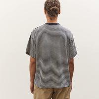 Brain Dead X Brooks Brothers Loose Knit Striped T-Shirt, Navy