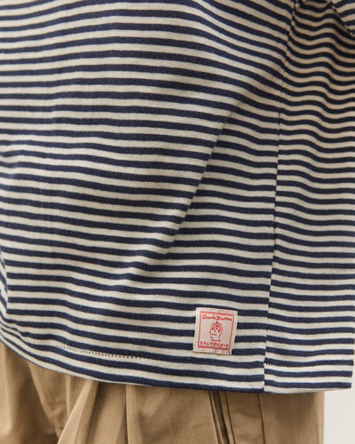 Brain Dead X Brooks Brothers Loose Knit Striped T-Shirt, Navy