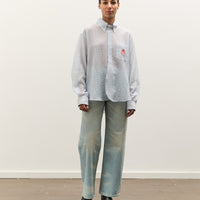 Brain Dead x Brooks Brothers Half Placket Oxford Button Up Shirt, Ice