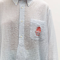 Brain Dead x Brooks Brothers Half Placket Oxford Button Up Shirt, Ice