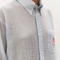 Brain Dead x Brooks Brothers Half Placket Oxford Button Up Shirt, Ice