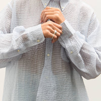 Brain Dead x Brooks Brothers Half Placket Oxford Button Up Shirt, Ice
