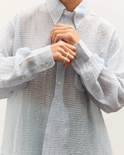 Brain Dead x Brooks Brothers Half Placket Oxford Button Up Shirt, Ice
