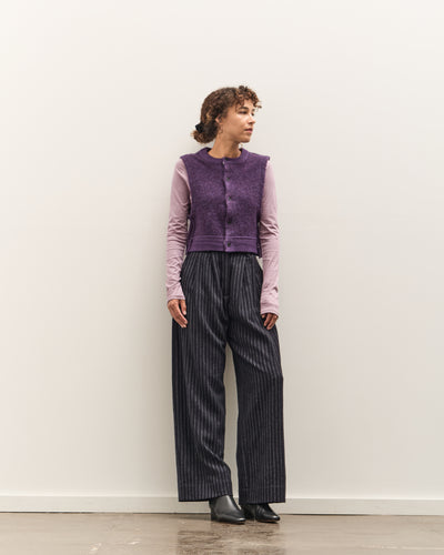 Camiel Fortgens Hairy Cropped Vest, Purple