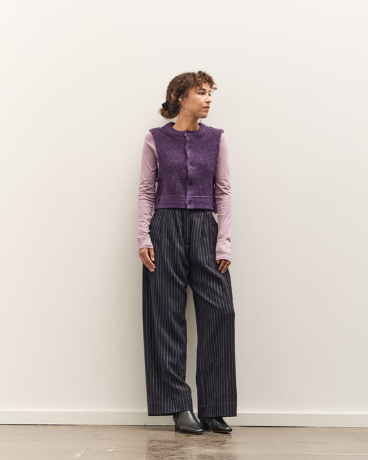 Camiel Fortgens Hairy Cropped Vest, Purple