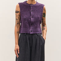 Camiel Fortgens Hairy Cropped Vest, Purple