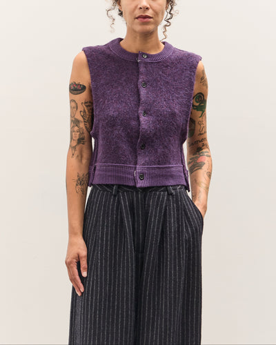 Camiel Fortgens Hairy Cropped Vest, Purple