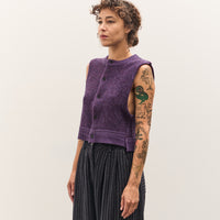 Camiel Fortgens Hairy Cropped Vest, Purple