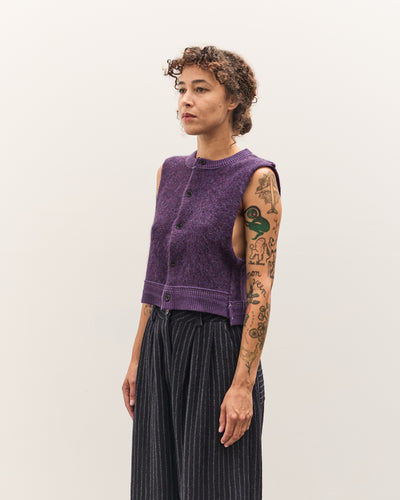 Camiel Fortgens Hairy Cropped Vest, Purple