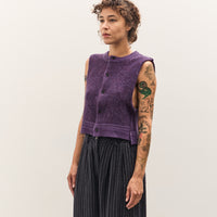 Camiel Fortgens Hairy Cropped Vest, Purple