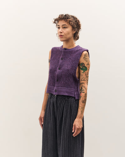 Camiel Fortgens Hairy Cropped Vest, Purple