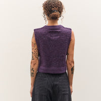Camiel Fortgens Hairy Cropped Vest, Purple