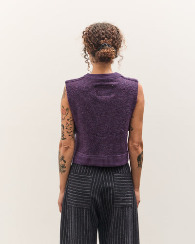Camiel Fortgens Hairy Cropped Vest, Purple