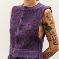 Camiel Fortgens Hairy Cropped Vest, Purple