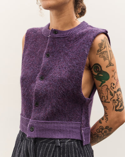 Camiel Fortgens Hairy Cropped Vest, Purple
