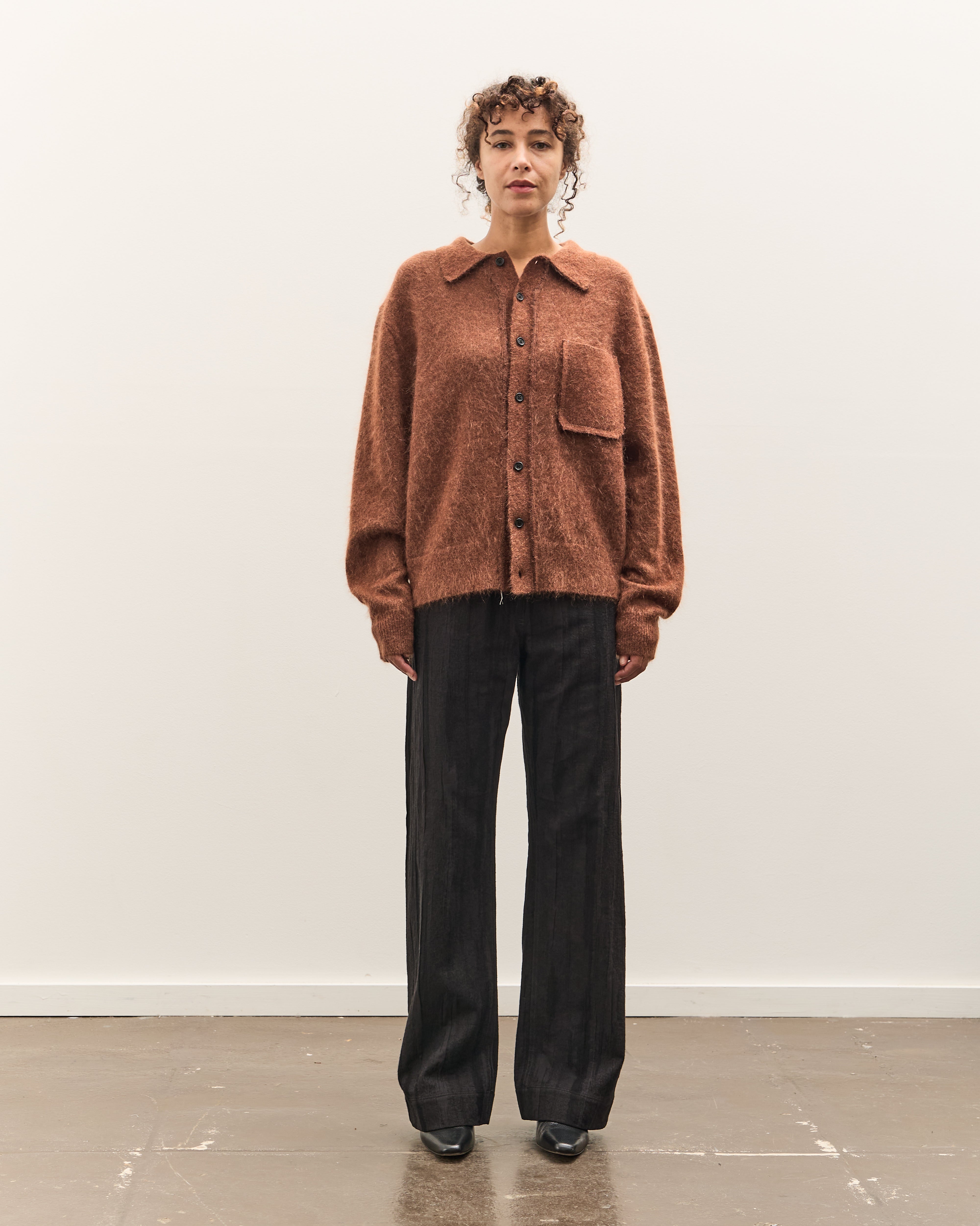 Camiel Fortgens Hairy Cardigan, Brown – Glasswing