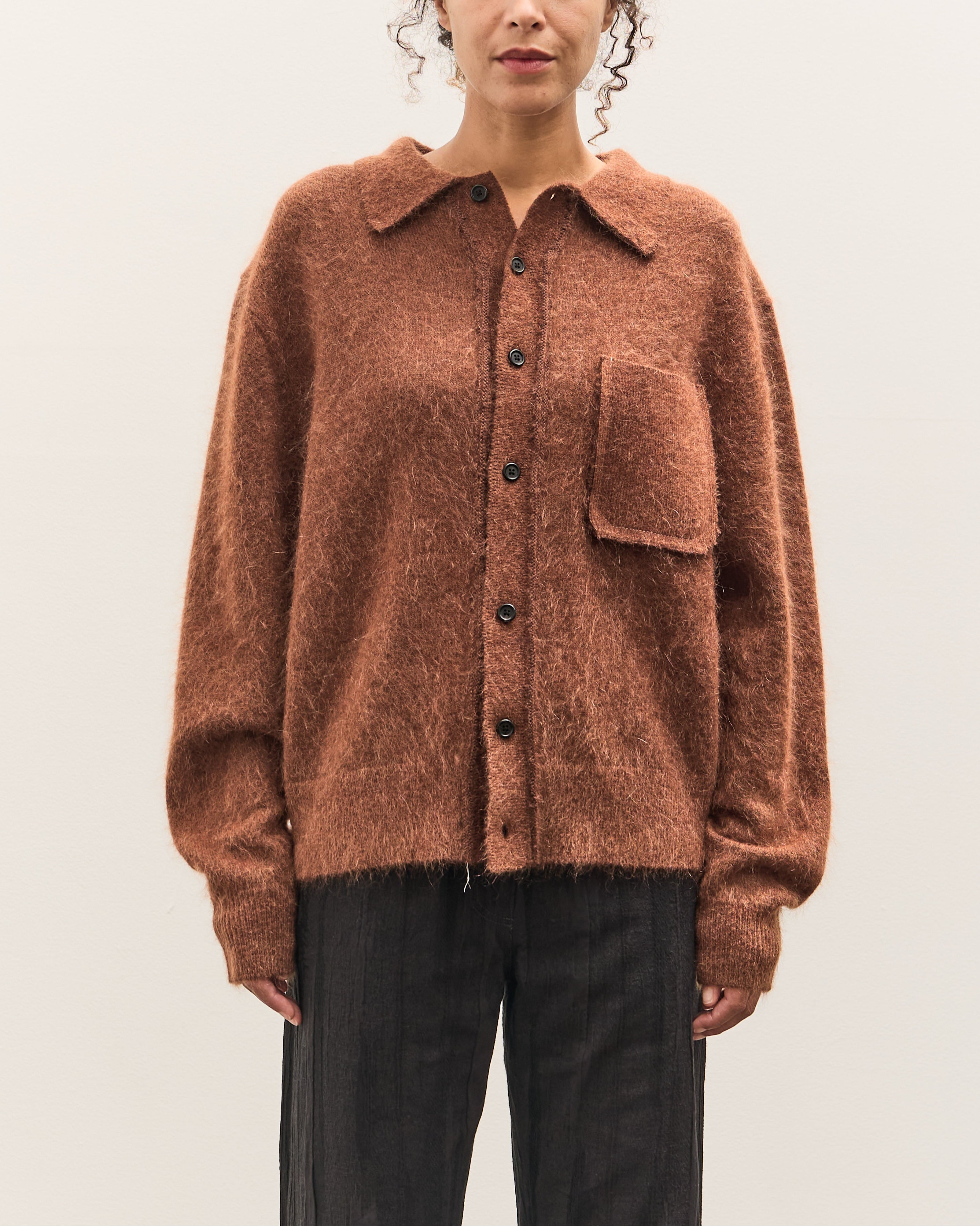 Camiel Fortgens Hairy Cardigan, Brown – Glasswing