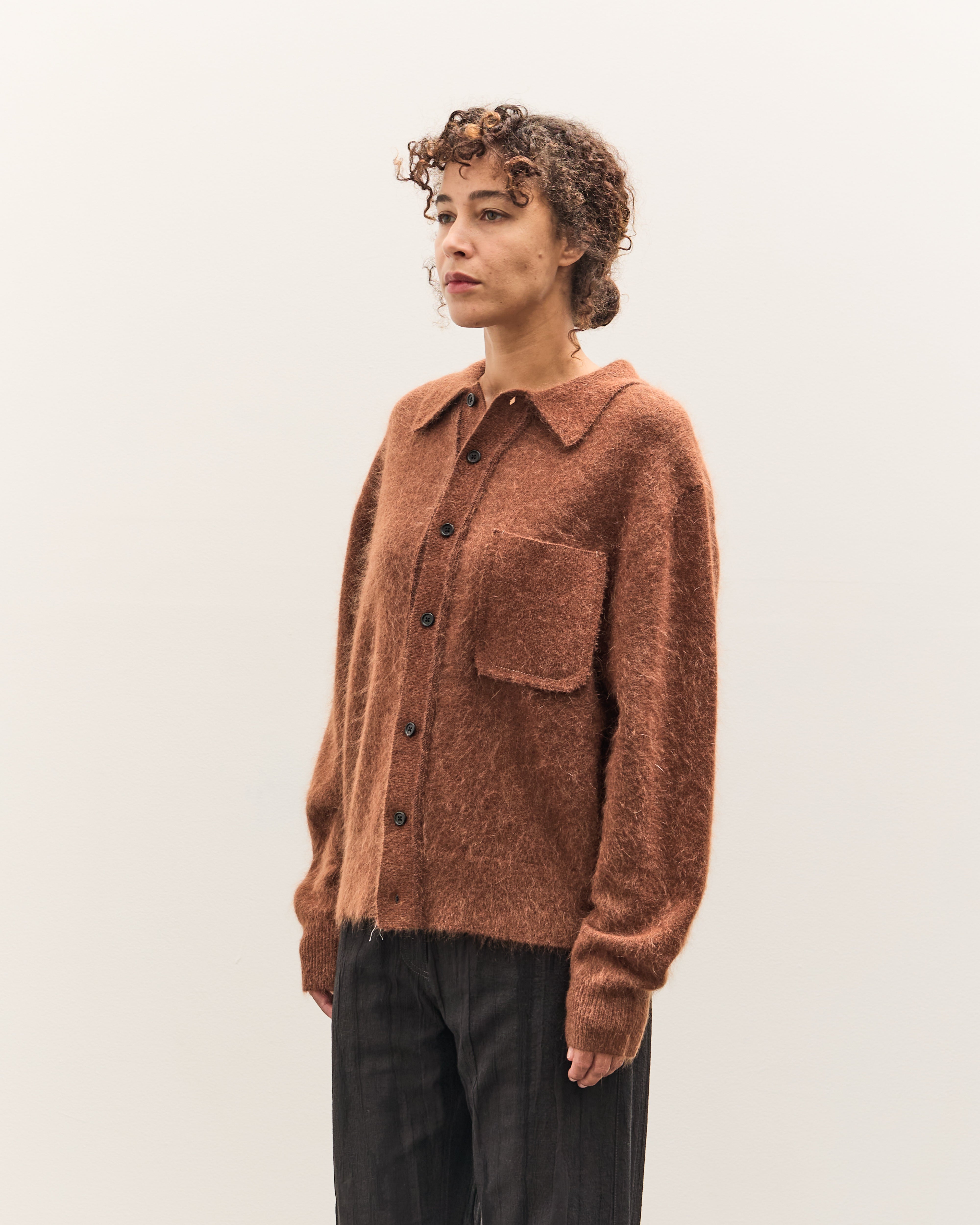 CAMIEL FORTGENS ブラウン M Camiel Fortgens Hairy Cardigan, Brown – Glasswing