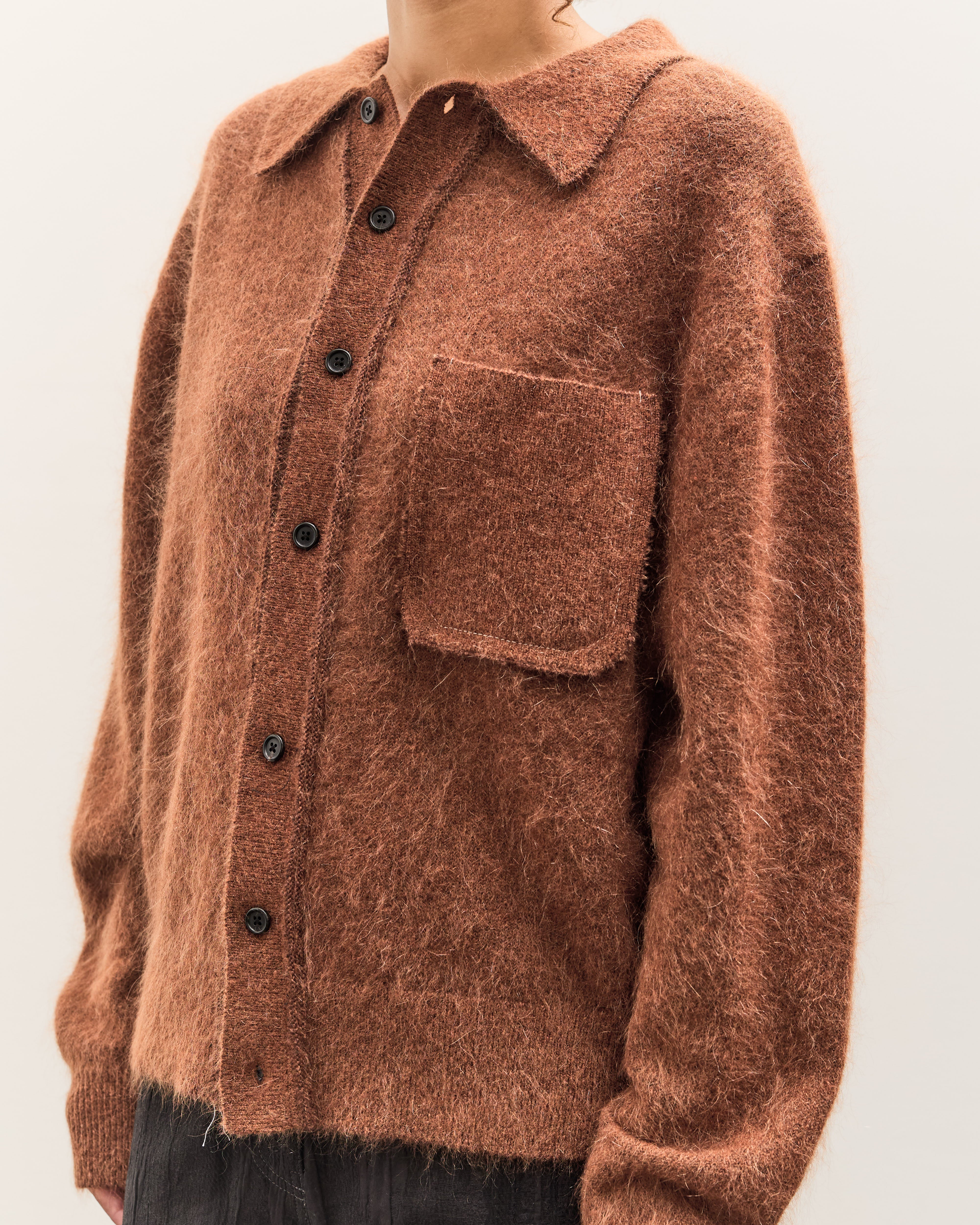 Camiel Fortgens Hairy Cardigan, Brown – Glasswing