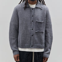 Camiel Fortgens Unisex 70's Cardigan, Grey Mohair