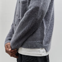 Camiel Fortgens Unisex 70's Cardigan, Grey Mohair