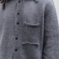 Camiel Fortgens Unisex 70's Cardigan, Grey Mohair
