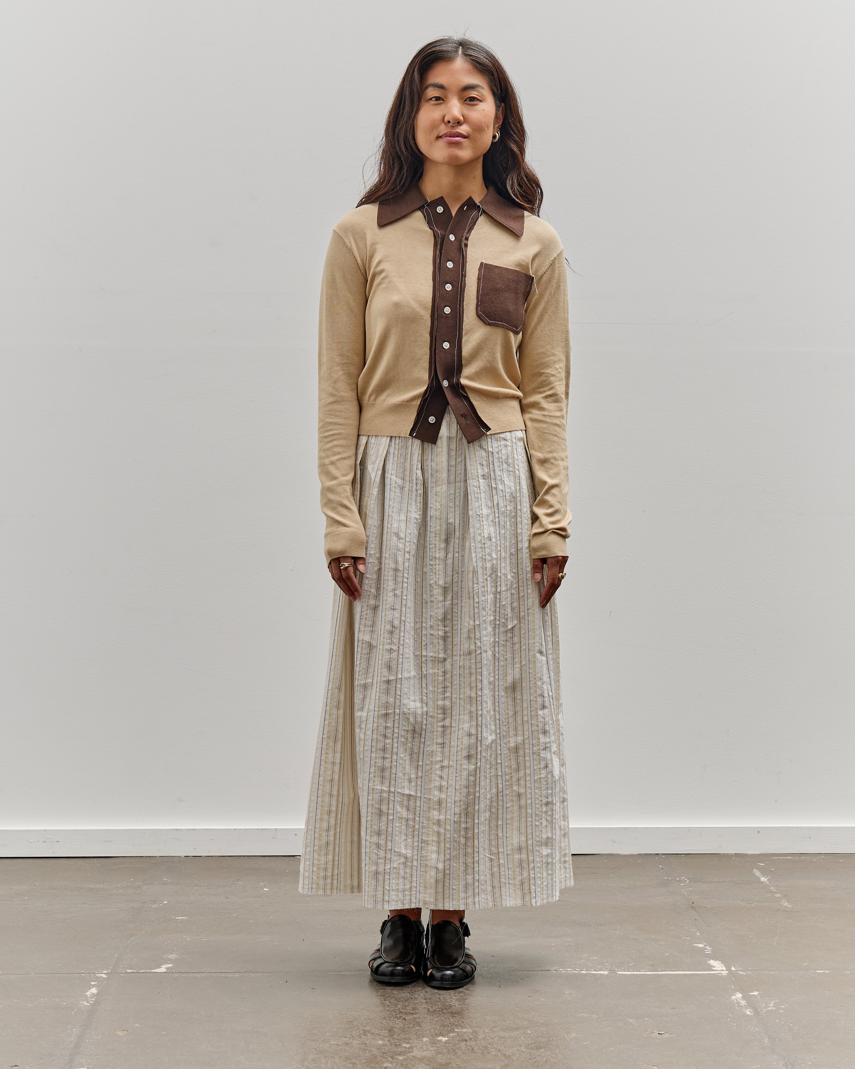 Camiel Fortgens 70S Cardigan, Sand & Brown – Glasswing