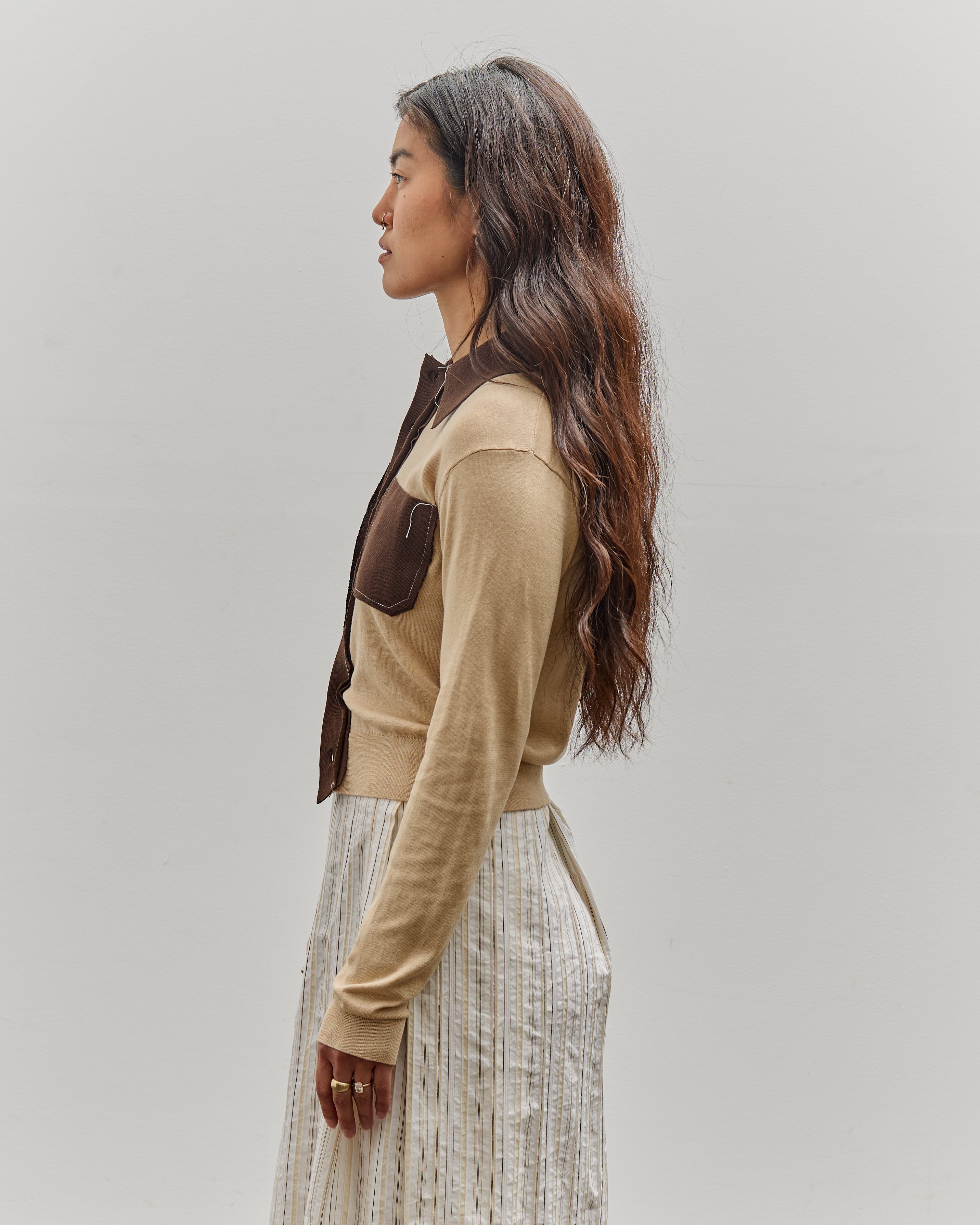 Camiel Fortgens 70s Cardigan, Sand & Brown – Glasswing