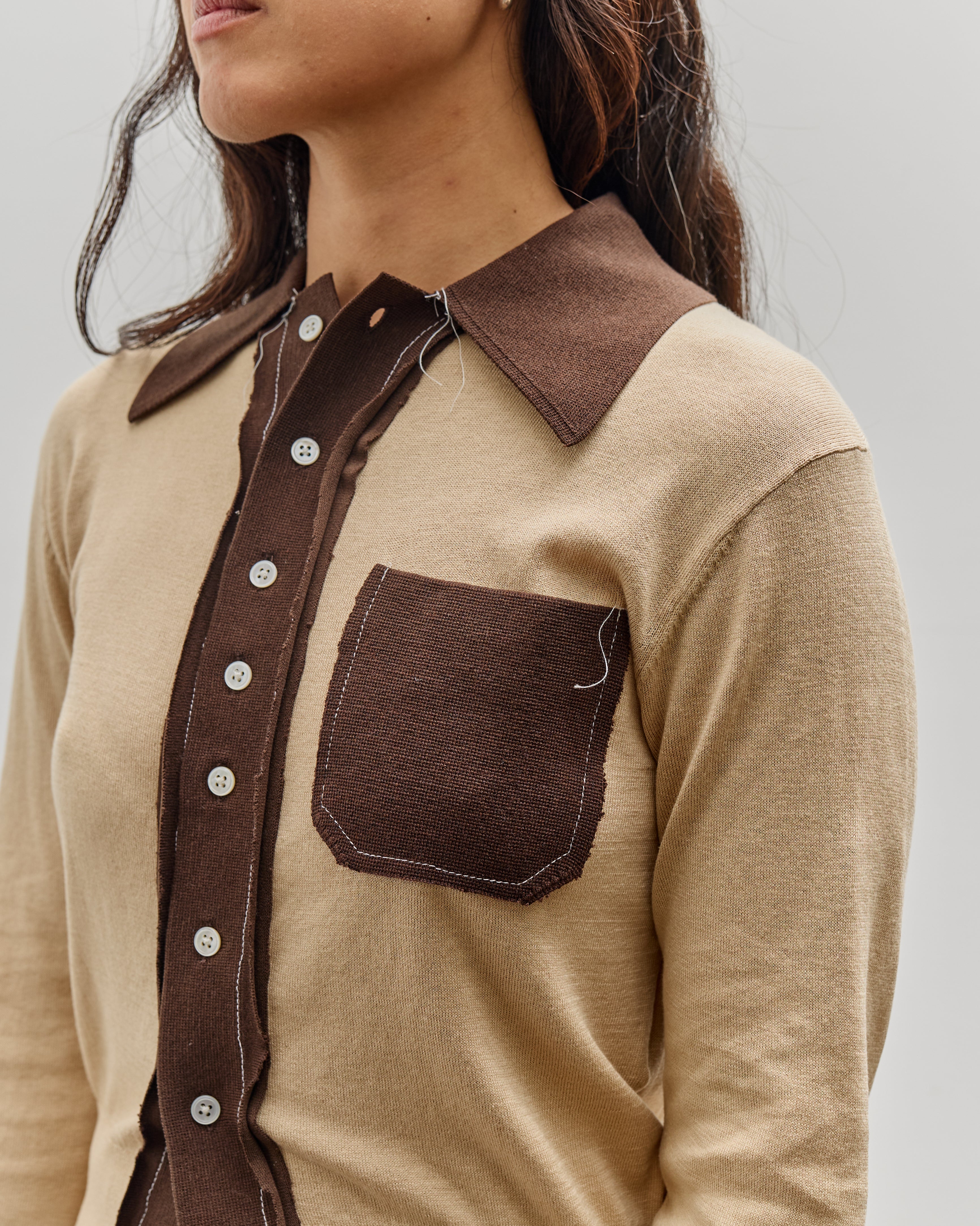 トップス camiel fortgens 70s vast Camiel Fortgens 70S Cardigan, Sand & Brown – Glasswing