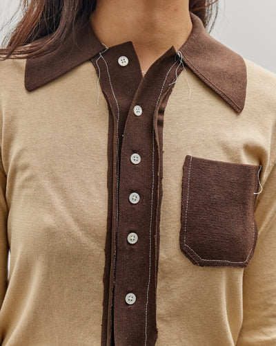 Camiel Fortgens 70S Cardigan, Sand & Brown