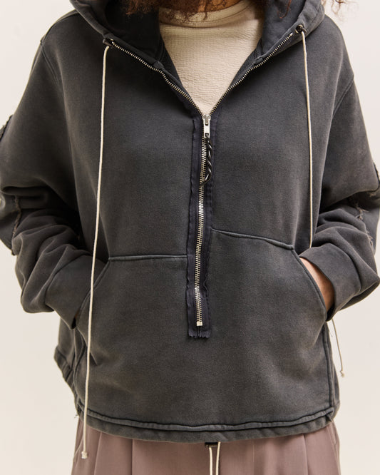 Camiel Fortgens Anorak Zip Hoodie, Black