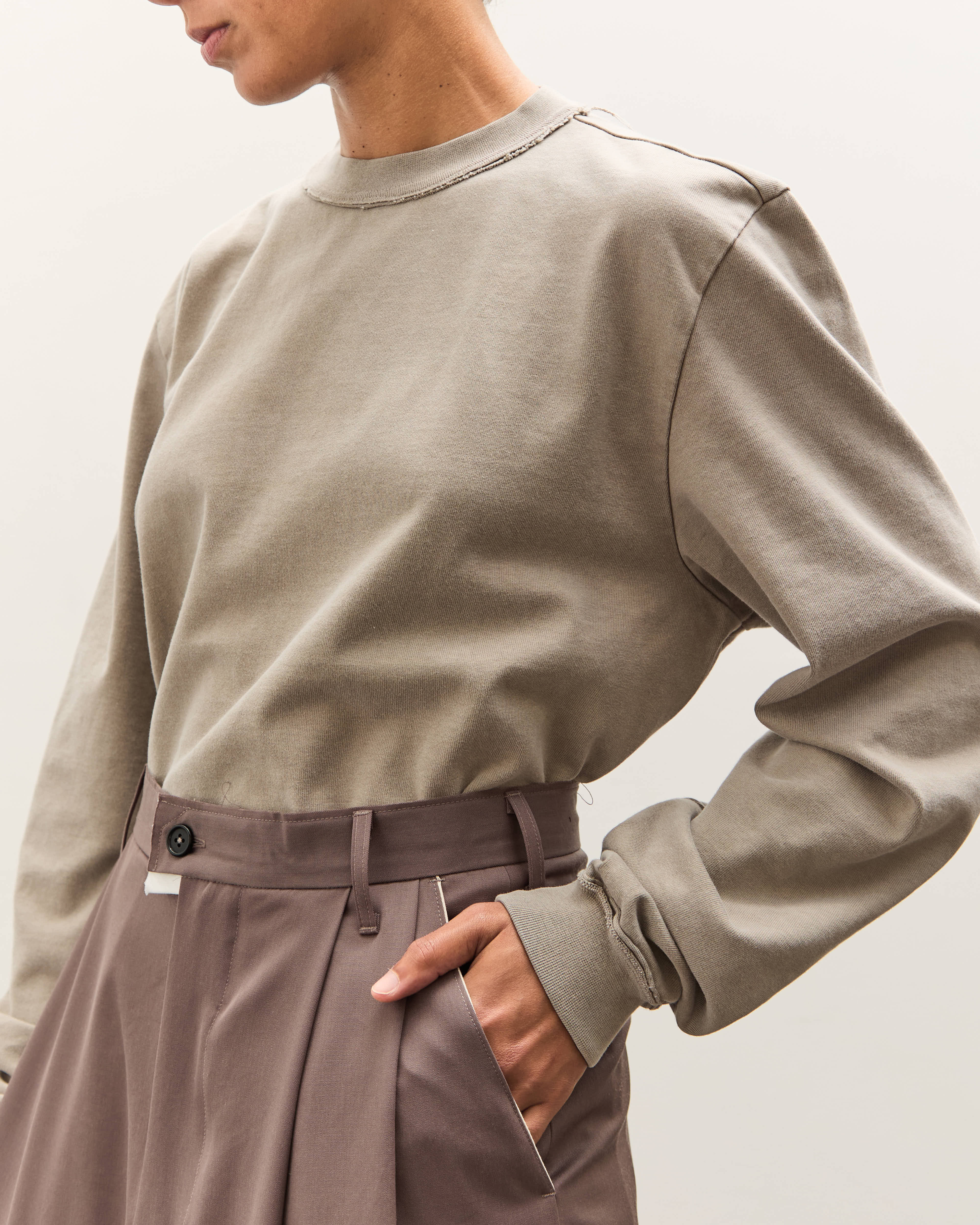 Camiel Fortgens Big Tee LS, Taupe – Glasswing