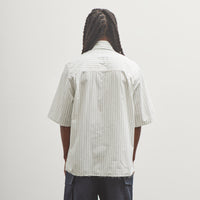 Camiel Fortgens Boxy Shirt, White /Green Stripe