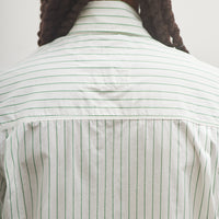 Camiel Fortgens Boxy Shirt, White /Green Stripe