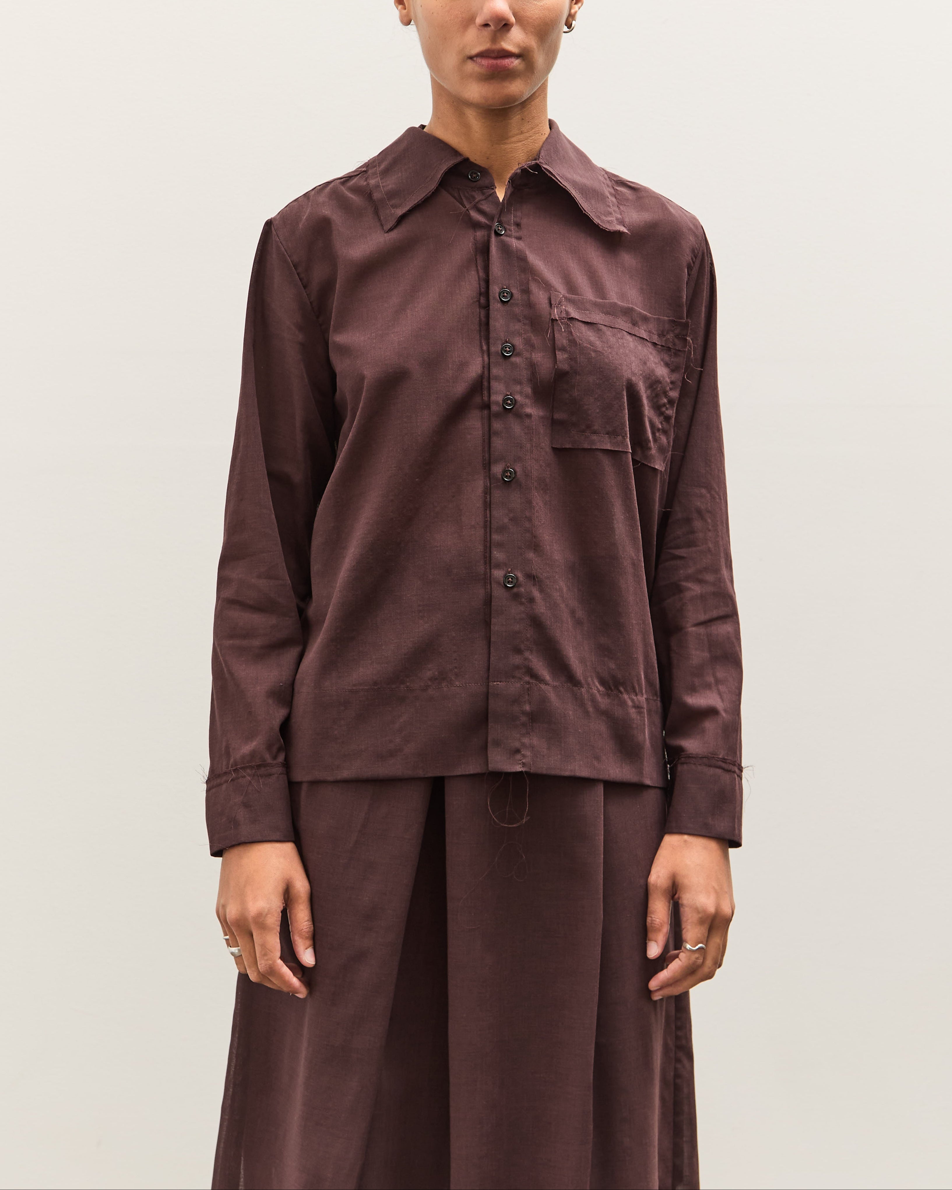 Camiel Fortgens Fast Shirt, Brown Wool Mesh – Glasswing
