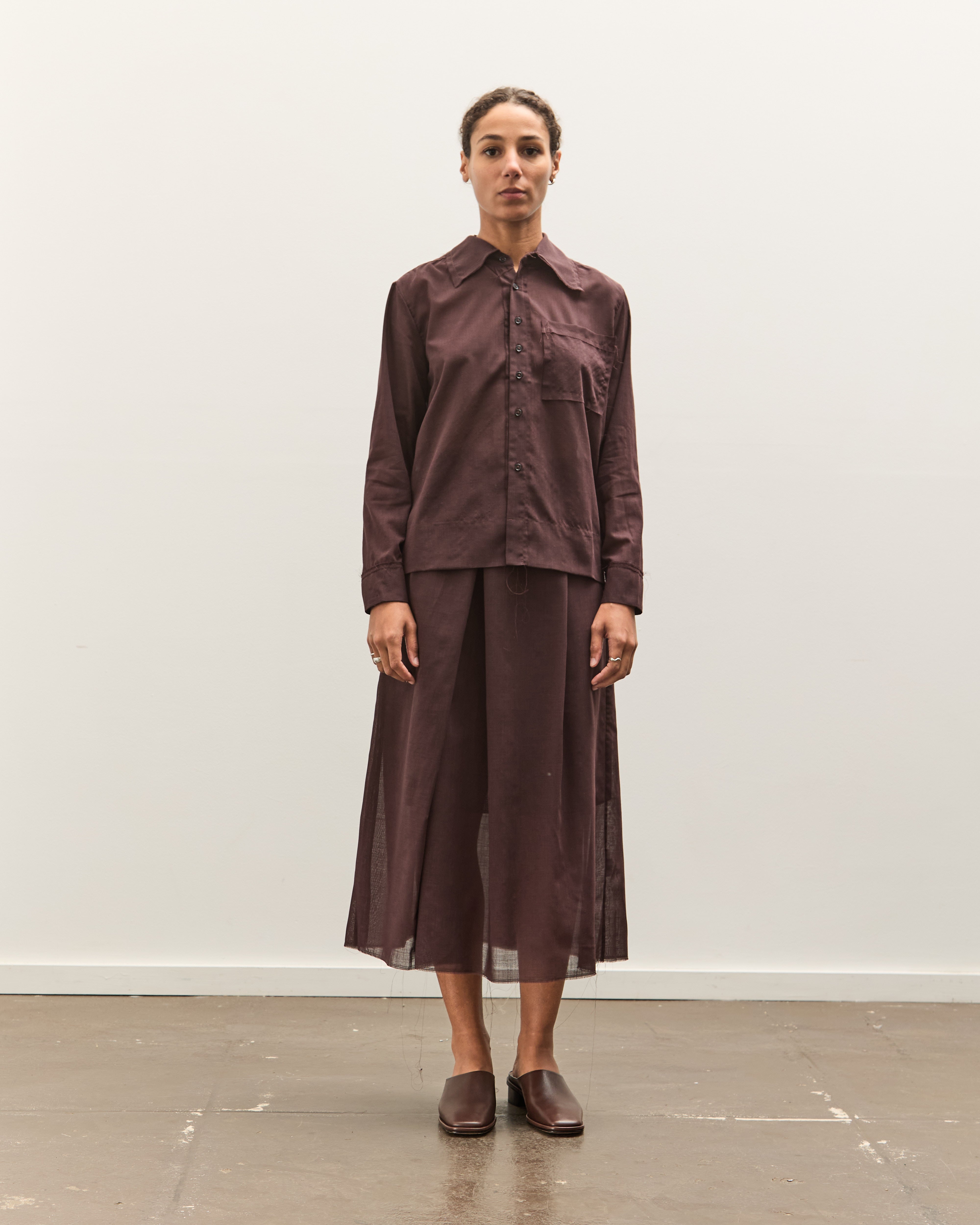 Camiel Fortgens Fast Shirt, Brown Wool Mesh – Glasswing