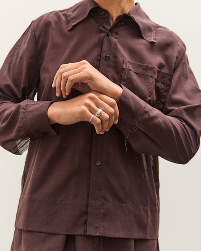 Camiel Fortgens Fast Shirt, Brown Wool Mesh