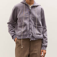 Camiel Fortgens Fitted Zip Hoodie, Dark Purple