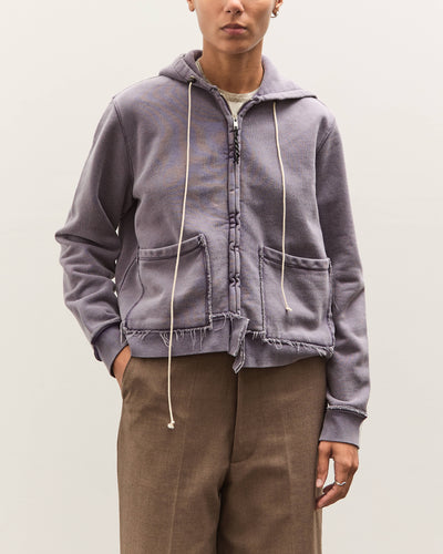 Camiel Fortgens Fitted Zip Hoodie, Dark Purple