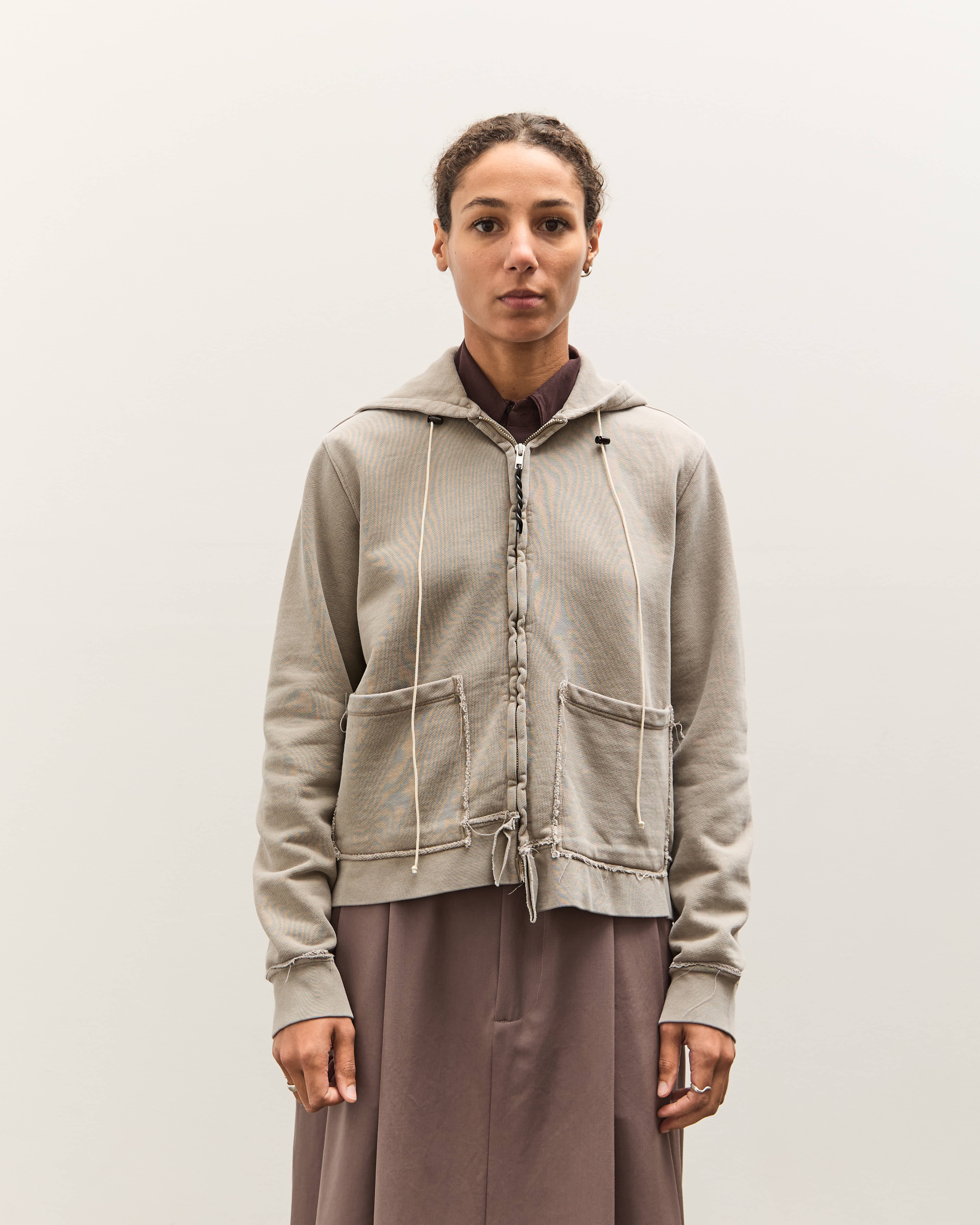 Camiel Fortgens Fitted Zip Hoodie, Taupe – Glasswing