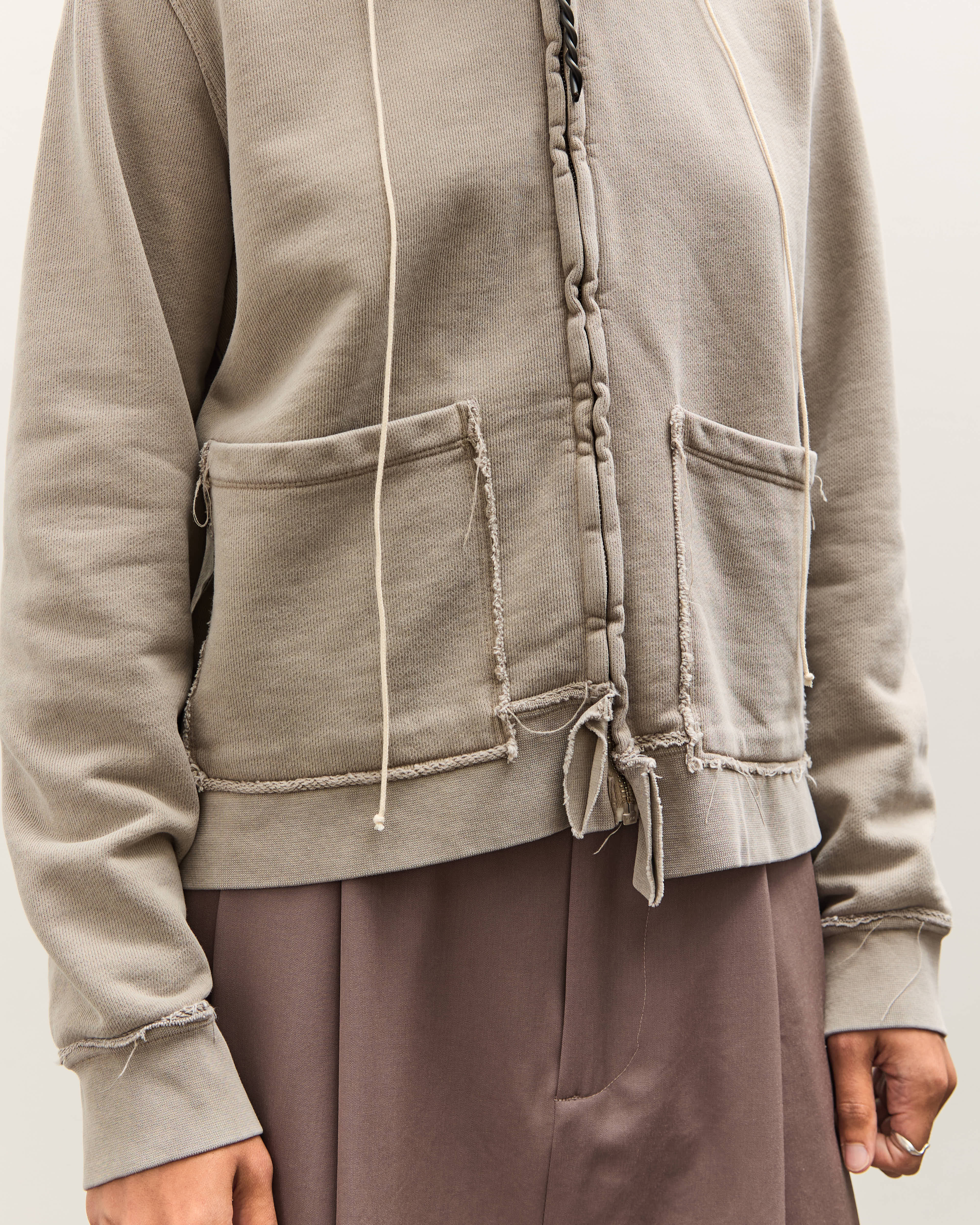 Camiel Fortgens Fitted Zip Hoodie, Taupe – Glasswing