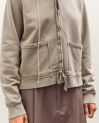 Camiel Fortgens Fitted Zip Hoodie, Taupe