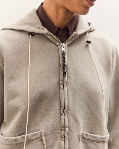 Camiel Fortgens Fitted Zip Hoodie, Taupe