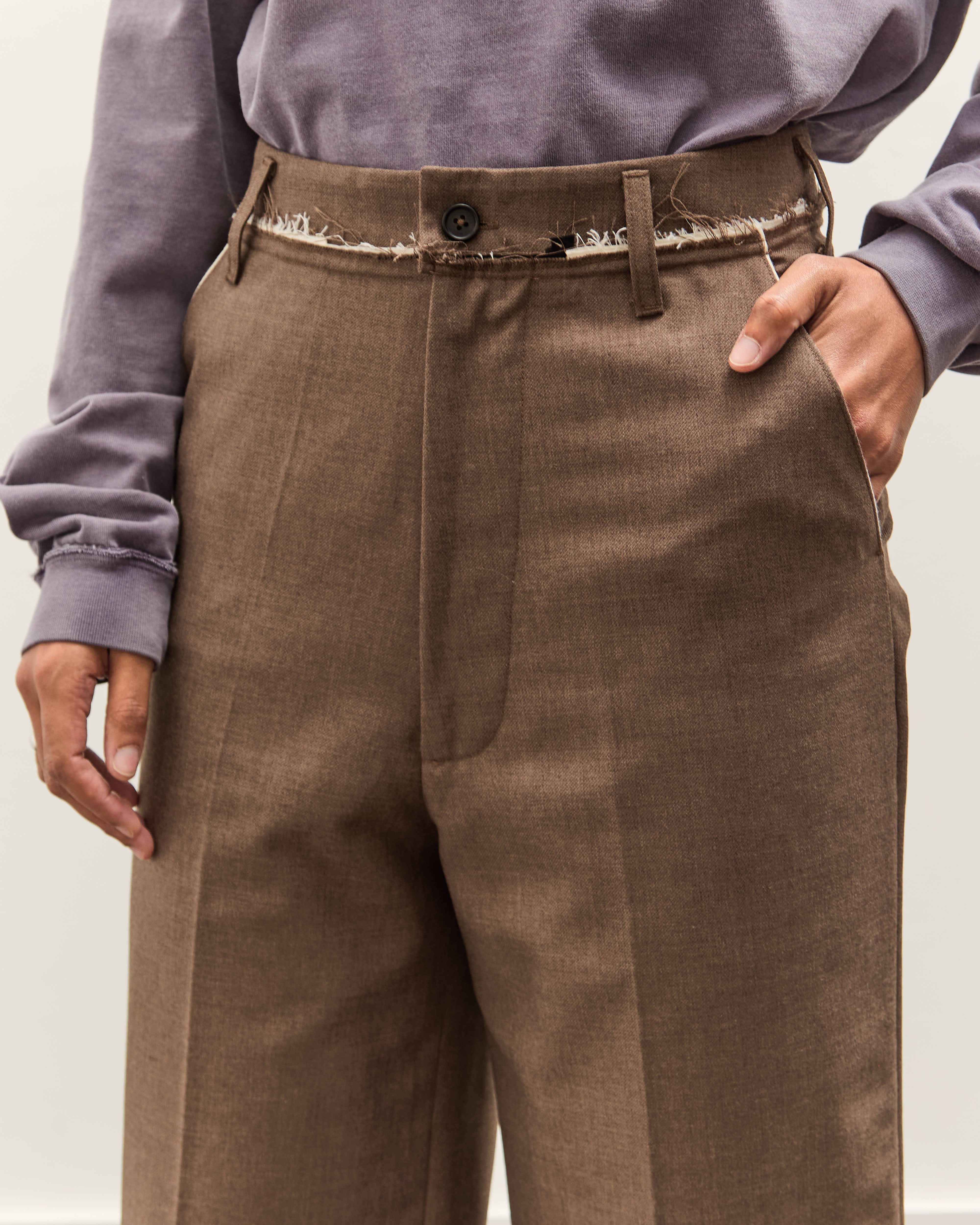 Camiel Fortgens Straight Slacks, Brown – Glasswing