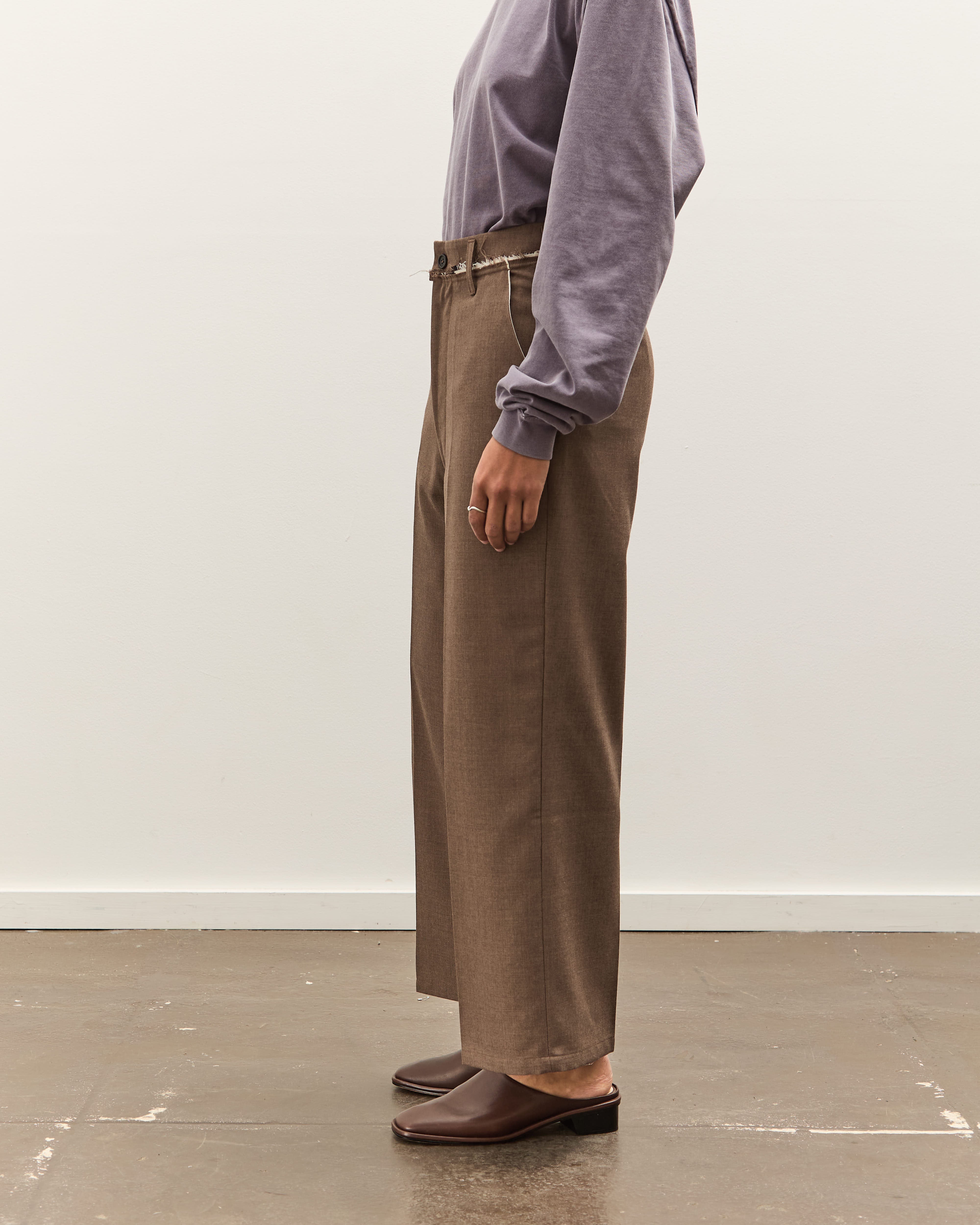 Camiel Fortgens Straight Slacks, Brown – Glasswing