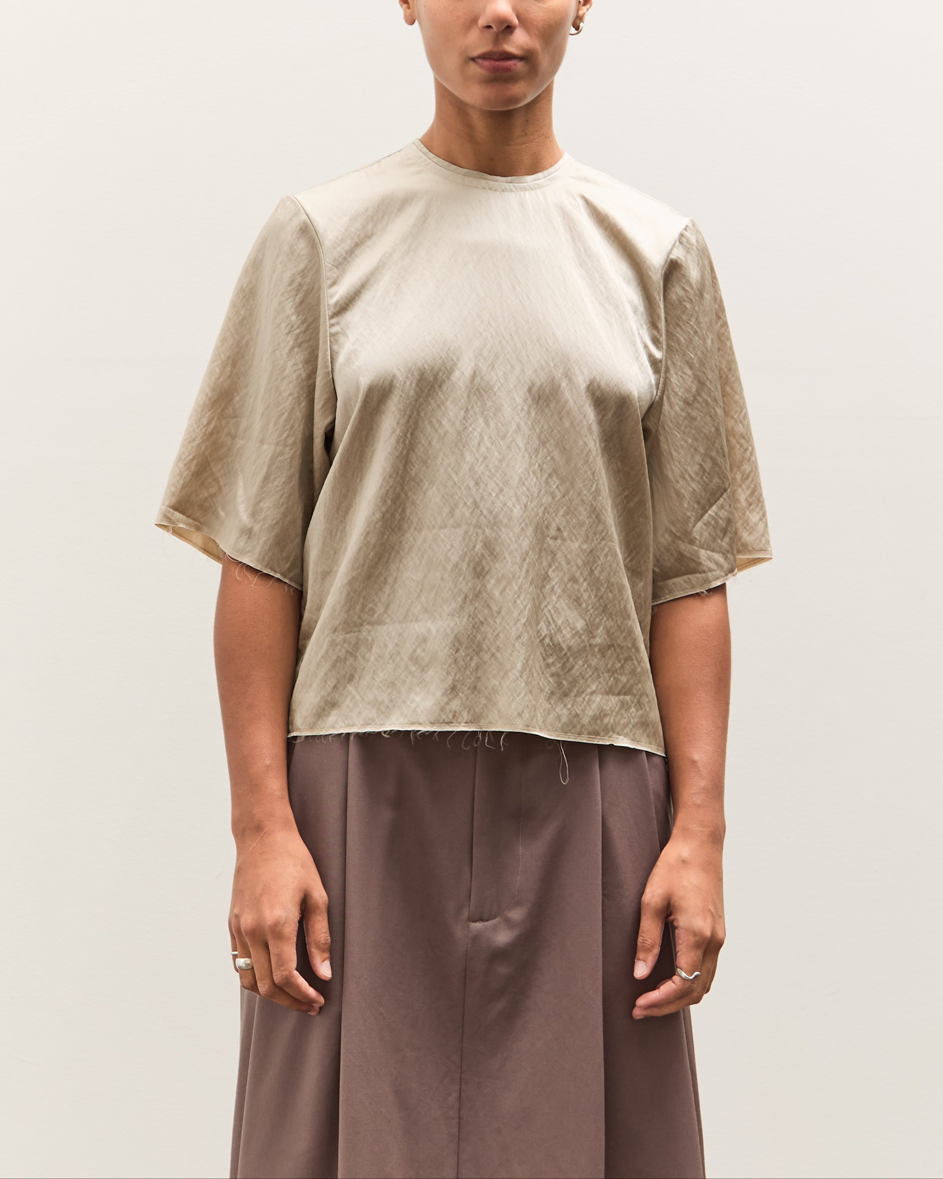 Camiel Fortgens Tailored Tee Top, Champagne – Glasswing